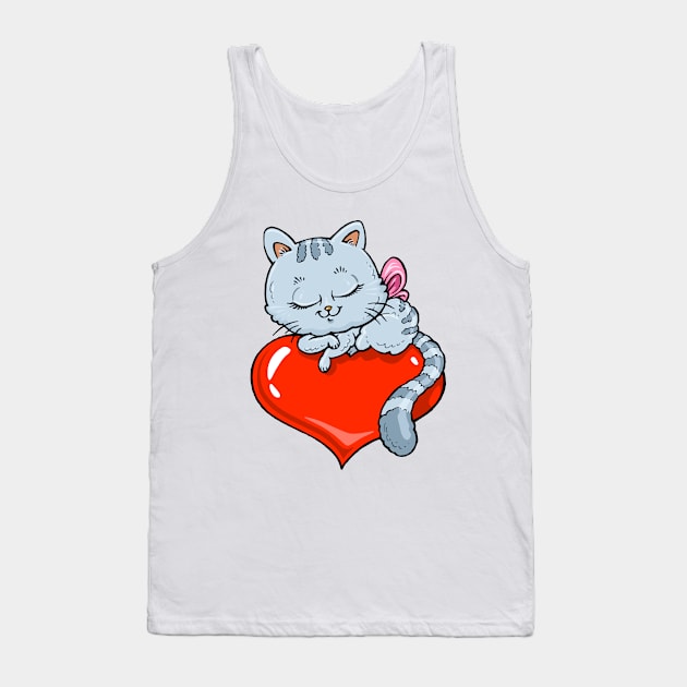 Cat Love Tank Top by SpageGiant